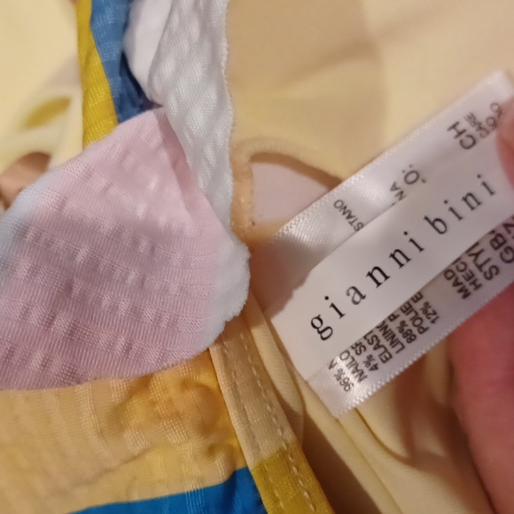 Gianni Bini Designer x Jess Southern Garden Plaid Chain Belt 1 PC Swimsuit SZ XS - Picture 14 of 15